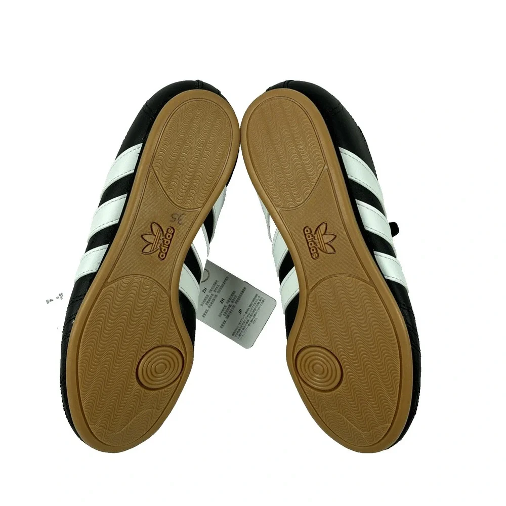 New Adidas Taekwondo Shoes Sneakers Lace J Kids Size 4 Black/White Unisex JR6807